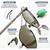 image:imageDUCO Aviator Sunglasses for Men Women Vintage Polarized Sun Glasses Mirrored Lens Metal Frame Designer Shades 3025KGunmetal Frame Revo Green Lens