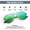 image:imageDUCO Aviator Sunglasses for Men Women Vintage Polarized Sun Glasses Mirrored Lens Metal Frame Designer Shades 3025KGunmetal Frame Revo Green Lens