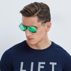 image:imageDUCO Aviator Sunglasses for Men Women Vintage Polarized Sun Glasses Mirrored Lens Metal Frame Designer Shades 3025KGunmetal Frame Revo Green Lens