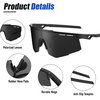 image:imageDUCO Baseball Sunglasses for Men Women Sports Style Polarized Lens UV Protection DC0030Black Frame Gray Lens