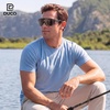 image:imageDUCO Baseball Sunglasses for Men Women Sports Style Polarized Lens UV Protection DC0030Black Frame Gray Lens