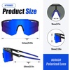 image:imageDUCO Baseball Sunglasses for Men Women Sports Style Polarized Lens UV Protection DC0030Black Frame Revo Blue
