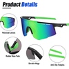 image:imageDUCO Baseball Sunglasses for Men Women Sports Style Polarized Lens UV Protection DC0030Black Frame Revo Green