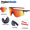 image:imageDUCO Baseball Sunglasses for Men Women Sports Style Polarized Lens UV Protection DC0030Black Frame Revo Orange