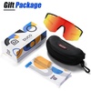 image:imageDUCO Baseball Sunglasses for Men Women Sports Style Polarized Lens UV Protection DC0030Black Frame Revo Orange