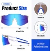 image:imageDUCO Baseball Sunglasses for Men Women Sports Style Polarized Lens UV Protection DC0030White Frame Revo Blue