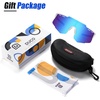 image:imageDUCO Baseball Sunglasses for Men Women Sports Style Polarized Lens UV Protection DC0030White Frame Revo Blue