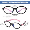 image:imageDUCO Blue Light Blocking Glasses for Kids Boys Girls Gaming Computer Glasses for Kids Age 510 K026Black Frame Pink Temple