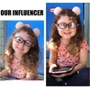 image:imageDUCO Blue Light Blocking Glasses for Kids Boys Girls Gaming Computer Glasses for Kids Age 510 K026Black Frame Pink Temple