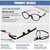 image:imageDUCO Blue Light Blocking Glasses for Kids Boys Girls Gaming Computer Glasses for Kids Age 510 K026Black Frame Pink Temple