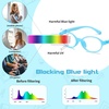 image:imageDUCO Blue Light Blocking Glasses for Kids Boys Girls Gaming Computer Glasses for Kids Age 510 K026Blue Frame Blue Temple
