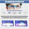 image:imageDUCO Blue Light Blocking Glasses for Kids Boys Girls Gaming Computer Glasses for Kids Age 510 K026Blue Frame White Temple