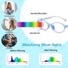 image:imageDUCO Blue Light Blocking Glasses for Kids Boys Girls Gaming Computer Glasses for Kids Age 510 K026Blue Frame White Temple