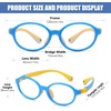 image:imageDUCO Blue Light Blocking Glasses for Kids Boys Girls Gaming Computer Glasses for Kids Age 510 K026Blue Frame Yellow Temple
