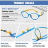 image:imageDUCO Blue Light Blocking Glasses for Kids Boys Girls Gaming Computer Glasses for Kids Age 510 K026Blue Frame Yellow Temple