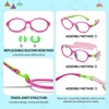 image:imageDUCO Blue Light Blocking Glasses for Kids Boys Girls Gaming Computer Glasses for Kids Age 510 K026Rose Red Frame Green Temple