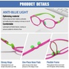 image:imageDUCO Blue Light Blocking Glasses for Kids Boys Girls Gaming Computer Glasses for Kids Age 510 K026Rose Red Frame Green Temple