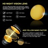 image:imageDUCO Cat Eye Polarized Night Vision Glasses for Women Yellow Tinted Glasses for Night Driving 1222YBlack Gold Frame Night Vision Lens