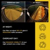 image:imageDUCO Cat Eye Polarized Night Vision Glasses for Women Yellow Tinted Glasses for Night Driving 1222YBlack Gold Frame Night Vision Lens