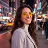 image:imageDUCO Cat Eye Polarized Night Vision Glasses for Women Yellow Tinted Glasses for Night Driving 1222YTransparent Pink Frame Night Vision Lens