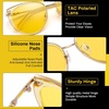 image:imageDUCO Cat Eye Polarized Night Vision Glasses for Women Yellow Tinted Glasses for Night Driving 1222YTransparent Yellow Frame Night Vision Lens