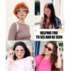 image:imageDUCO Cat Eye Sun Glass Retro Oval Sunglasses for Women Clout Glasses Vintage Polarized UV 400 Protection 1223Transparent Orange Red