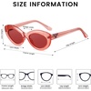 image:imageDUCO Cat Eye Sun Glass Retro Oval Sunglasses for Women Clout Glasses Vintage Polarized UV 400 Protection 1223Transparent Orange Red