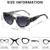 image:imageDUCO Cat Eye Sunglasses for Women Polarized UV400 Protection Acetate Frame Vintage Sun glasses DC1103Snake Frame Gradient Grey Lens