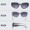 image:imageDUCO Cat Eye Sunglasses for Women Polarized UV400 Protection Acetate Frame Vintage Sun glasses DC1103Snake Frame Gradient Grey Lens
