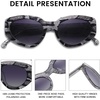 image:imageDUCO Cat Eye Sunglasses for Women Polarized UV400 Protection Acetate Frame Vintage Sun glasses DC1103Snake Frame Gradient Grey Lens