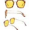 image:imageDUCO Classic Vintage Cateye Polarized Night Driving Glasses Anti Glare Headlight Night Vision Glasses For Women W001Tortoise