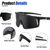 image:imageDUCO Cycling Glasses Men Women Polarized Sport Sunglasses UV400 Protection Lightweight Baseball Tennis Golf Baseball RunningBlack Frame Grey Len