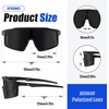 image:imageDUCO Cycling Glasses Men Women Polarized Sport Sunglasses UV400 Protection Lightweight Baseball Tennis Golf Baseball RunningBlack Frame Grey Len