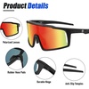 image:imageDUCO Cycling Glasses Men Women Polarized Sport Sunglasses UV400 Protection Lightweight Baseball Tennis Golf Baseball RunningBlack Frame Red Len