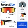 image:imageDUCO Cycling Glasses Men Women Polarized Sport Sunglasses UV400 Protection Lightweight Baseball Tennis Golf Baseball RunningBlack Frame Red Len