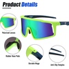 image:imageDUCO Cycling Glasses Men Women Polarized Sport Sunglasses UV400 Protection Lightweight Baseball Tennis Golf Baseball RunningGreen Frame Green Len
