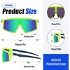 image:imageDUCO Cycling Glasses Men Women Polarized Sport Sunglasses UV400 Protection Lightweight Baseball Tennis Golf Baseball RunningGreen Frame Green Len