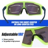 image:imageDUCO Cycling Glasses Men Women Polarized Sport Sunglasses UV400 Protection Lightweight Baseball Tennis Golf Baseball RunningGreen Frame Green Len