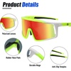 image:imageDUCO Cycling Glasses Men Women Polarized Sport Sunglasses UV400 Protection Lightweight Baseball Tennis Golf Baseball RunningGreen White Frame Red Len