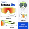 image:imageDUCO Cycling Glasses Men Women Polarized Sport Sunglasses UV400 Protection Lightweight Baseball Tennis Golf Baseball RunningGreen White Frame Red Len