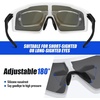 image:imageDUCO Cycling Glasses Men Women Polarized Sport Sunglasses UV400 Protection Lightweight Baseball Tennis Golf Baseball RunningWhite Frame Blue Len