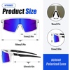 image:imageDUCO Cycling Glasses Men Women Polarized Sport Sunglasses UV400 Protection Lightweight Baseball Tennis Golf Baseball RunningWhite Frame Blue Len