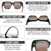 image:imageDUCO Fit Over Sunglasses Wraparound Sunglasses Polarized Over Glasses Sunglasses For Men Women UV Protection DC8970Black Frame Blue Lens