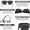 image:imageDUCO Fit Over Sunglasses Wraparound Sunglasses Polarized Over Glasses Sunglasses For Men Women UV Protection DC8970Black Frame Grey Lens
