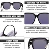 image:imageDUCO Fit Over Sunglasses Wraparound Sunglasses Polarized Over Glasses Sunglasses For Men Women UV Protection DC8970Black Frame Revo Green Lens