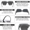image:imageDUCO Fit Over Sunglasses Wraparound Sunglasses Polarized Over Glasses Sunglasses For Men Women UV Protection DC8970Gun Grey Frame Grey Lens