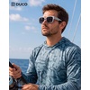 image:imageDUCO Fit Over Sunglasses Wraparound Sunglasses Polarized Over Glasses Sunglasses For Men Women UV Protection DC8970Gun Grey Frame Grey Lens