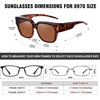 image:imageDUCO Fit Over Sunglasses Wraparound Sunglasses Polarized Over Glasses Sunglasses For Men Women UV Protection DC8970Tortoise Frame Brown Lens