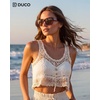 image:imageDUCO Fit Over Sunglasses Wraparound Sunglasses Polarized Over Glasses Sunglasses For Men Women UV Protection DC8970Tortoise Frame Brown Lens
