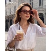 image:imageDUCO Fit Over Sunglasses Wraparound Sunglasses Polarized Over Glasses Sunglasses For Men Women UV Protection DC8970Tortoise Frame Brown Lens